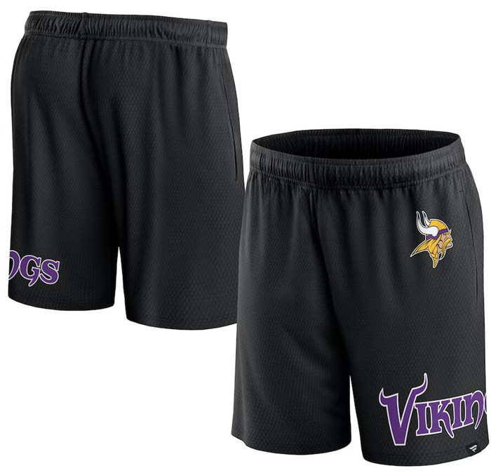 Men's Minnesota Vikings Black Shorts Men's Minnesota Vikings Black Shorts